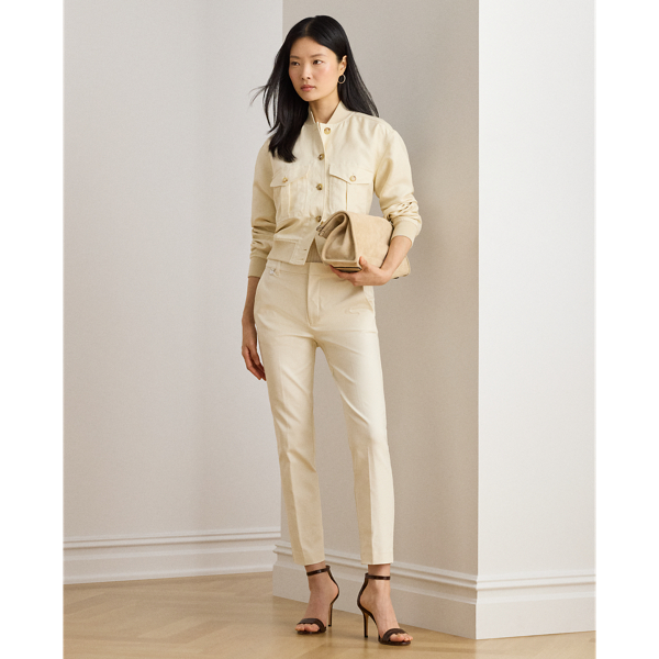 Double-Faced Stretch Cotton Trouser - Lauren - Modalova