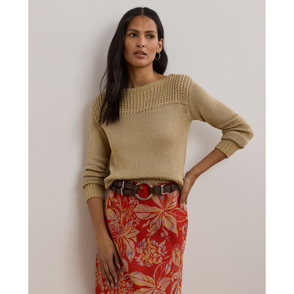 Ralph Lauren Cotton-blend Boatneck Sweater