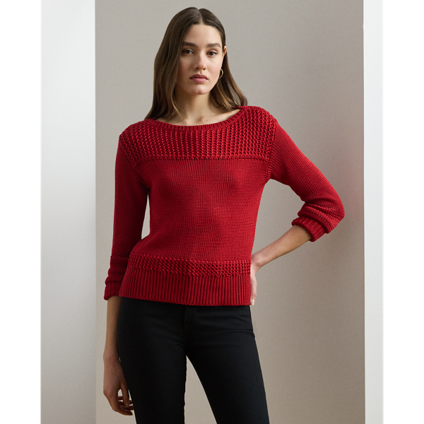 Ralph Lauren Cotton-blend Boatneck Sweater
