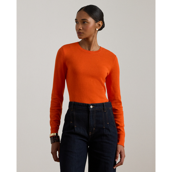 Ralph Lauren Cotton-blend Sweater In Orange