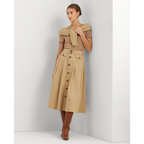 Tan twill clearance skirt