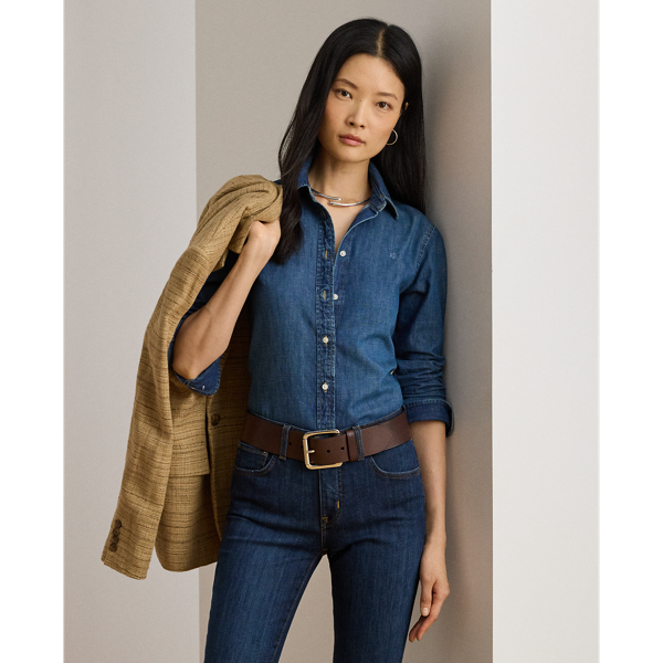 Ralph Lauren Classic Fit Denim Shirt In Harvest Wash