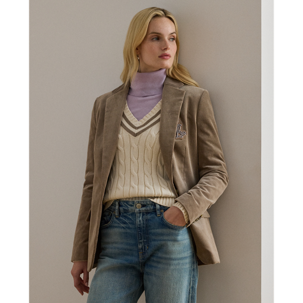 Ralph Lauren Bullion Corduroy Blazer In Brown