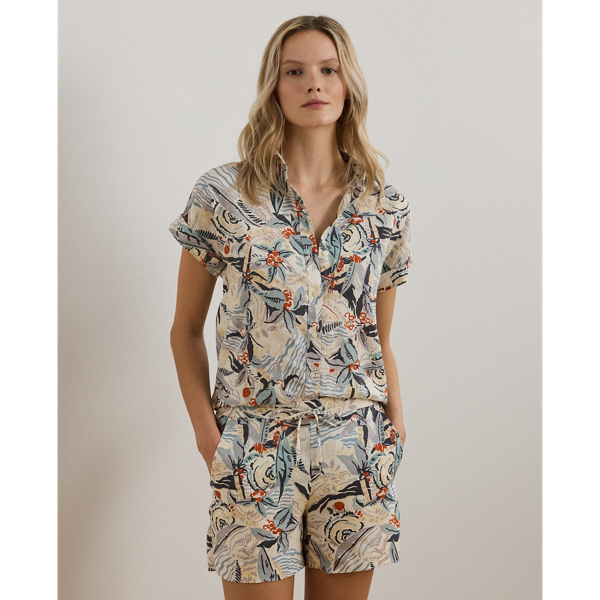 Chemise Relaxed manches courtes motif - Lauren - Modalova