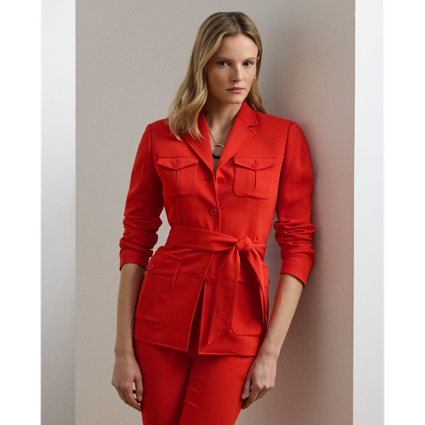 Ralph Lauren Belted Stretch Cady Jacket