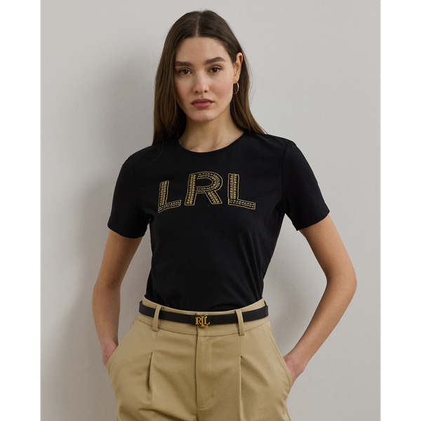 Made from soft cotton jersey, this relaxed-fitting T-shirt displays Lauren's geometric beaded logo on the chest for iconic style.