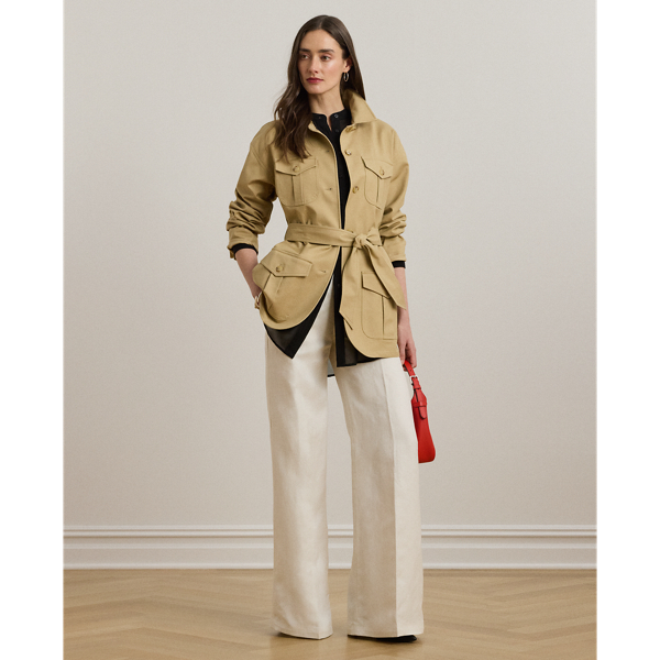 Ralph Lauren Linen-blend Twill Wide-leg Pant