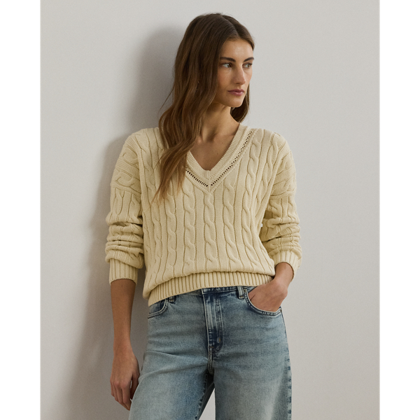 Pull de cricket en tricot torsadé - Lauren - Modalova