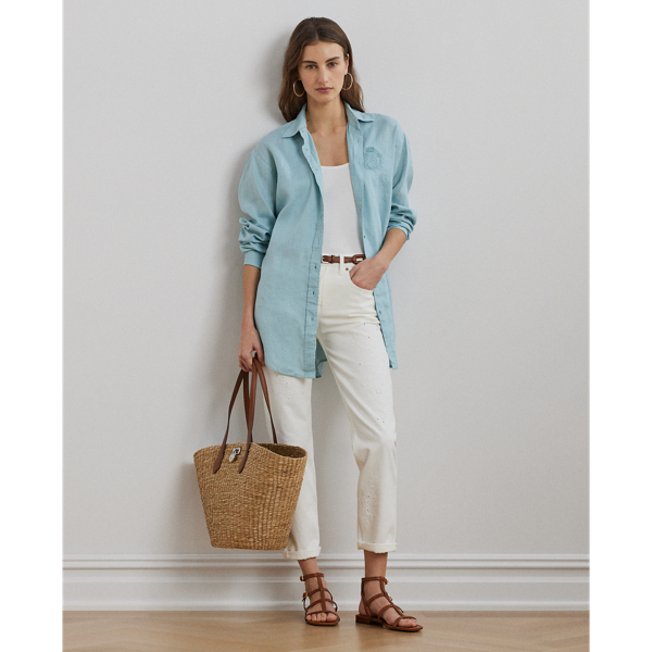 Ralph Lauren Embroidered Relaxed Tapered Jean