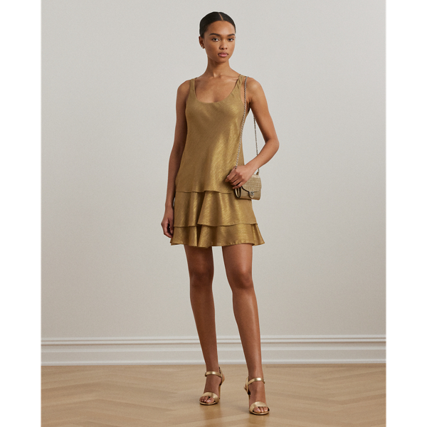 Robe droite sans manches mousseline soie - Lauren - Modalova