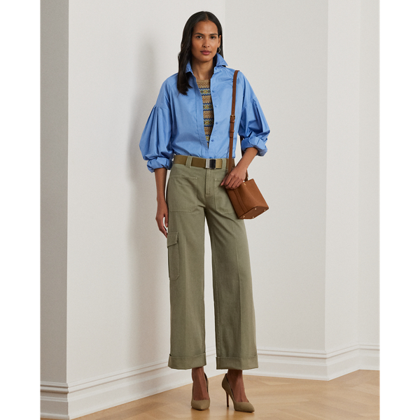 Pantalon cargo large sergé coton - Lauren - Modalova