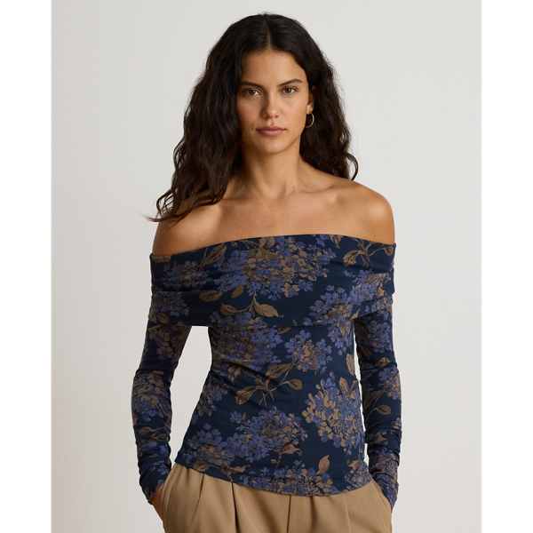 Top a Spalle Scoperte Ralph Lauren con Fiori