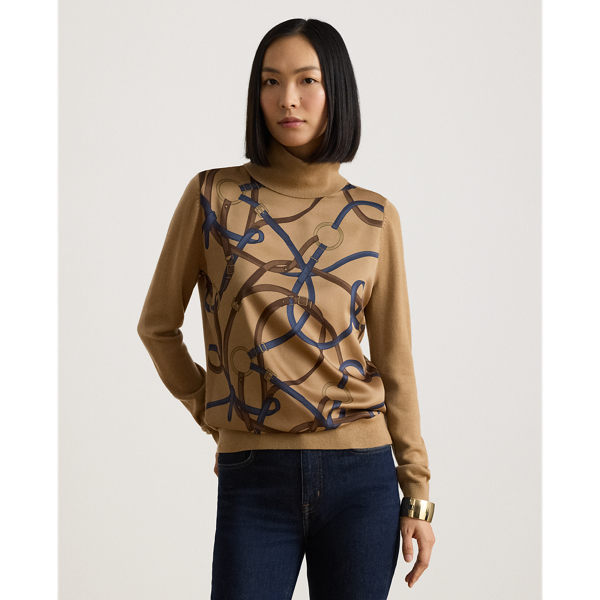 Maglia Dolcevita Ralph Lauren con Stampa Equestre