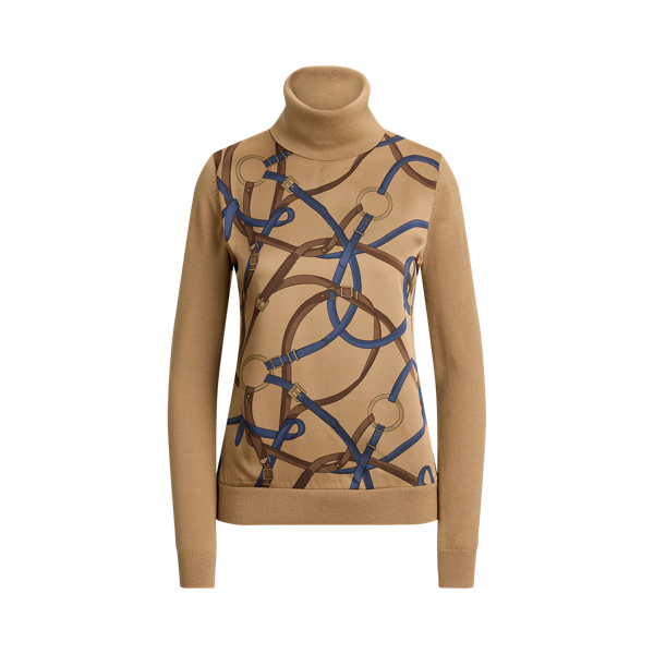Maglia Dolcevita Ralph Lauren con Stampa Equestre