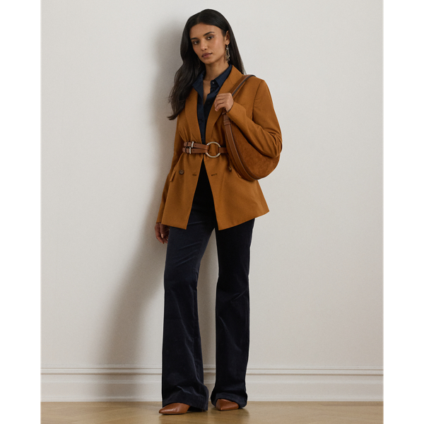 Ralph Lauren High-rise Corduroy Flare Pant In Blue