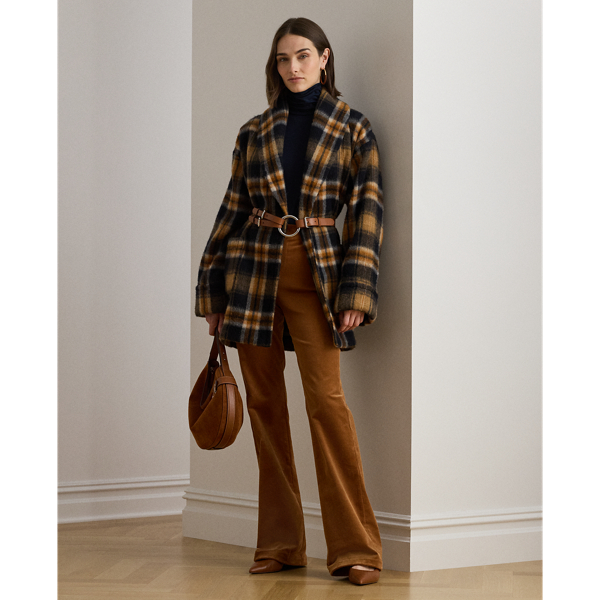 Ralph Lauren High-rise Corduroy Flare Pant In Brown