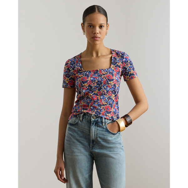 Top Floreale Ralph Lauren in Jersey Stretch