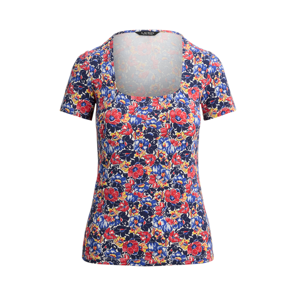 Top Floreale Ralph Lauren in Jersey Stretch