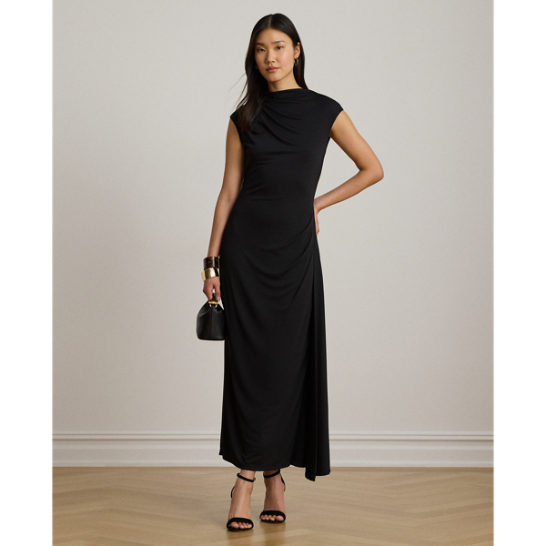 Abito in Jersey Ralph Lauren con Scollo a Barchetta