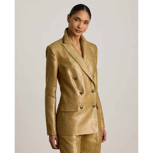Foiled Linen Blazer