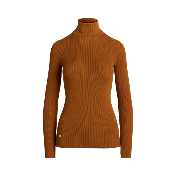 This stretch-cotton-blend jumper is detailed with an "LRL" logo on the right hem for signature style.