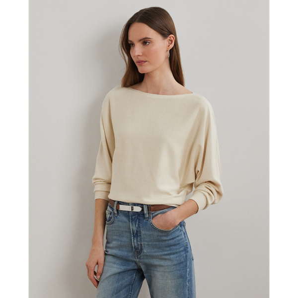 Lauren Petite Ralph Lauren Cotton-blend Dolman-sleeve Sweater