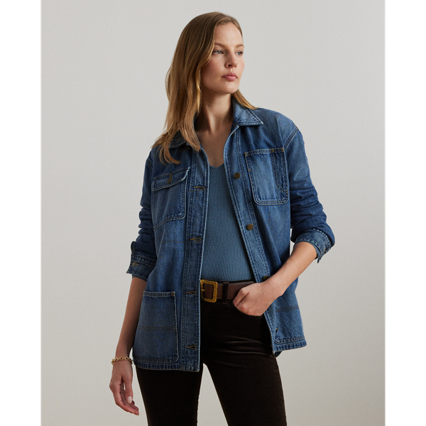 LAUREN PETITE DENIM SHIRT JACKET