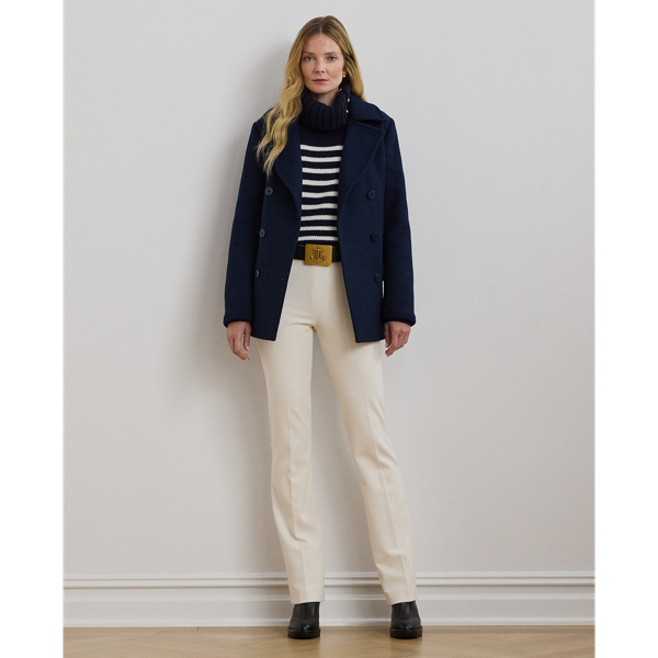 Lauren Petite Double-faced Crepe Sailor Pant In Mascarpone Cream
