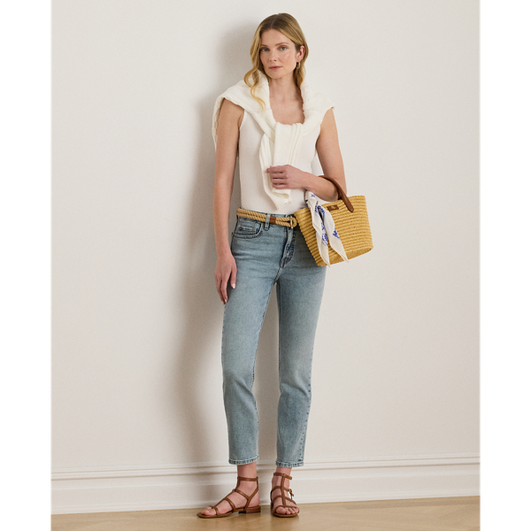 Lauren Petite Ralph Lauren High-rise Straight Ankle Jean