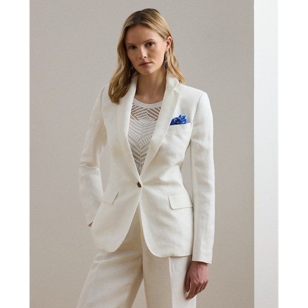 Lauren Petite Ralph Lauren Linen-blend Twill Blazer
