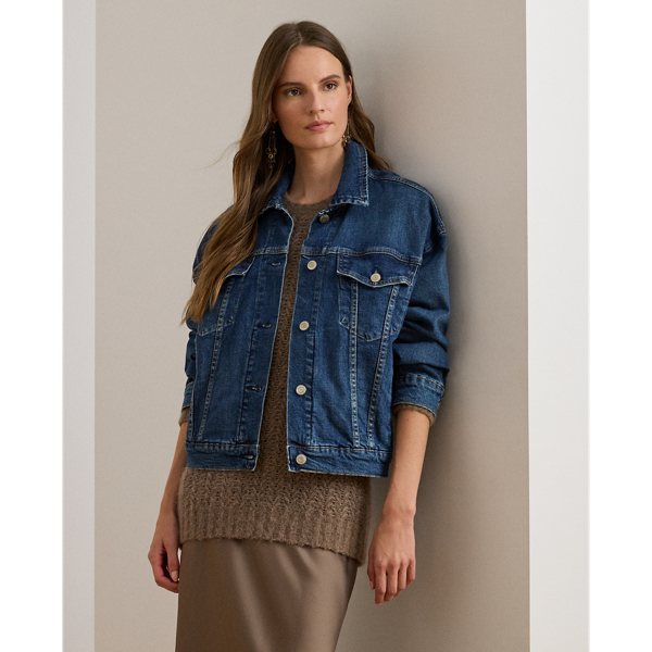 Lauren Petite Ralph Lauren Denim Trucker Jacket