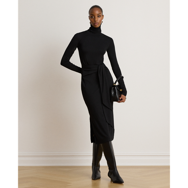 Abito Dolcevita Ralph Lauren con Fiocco per Donna