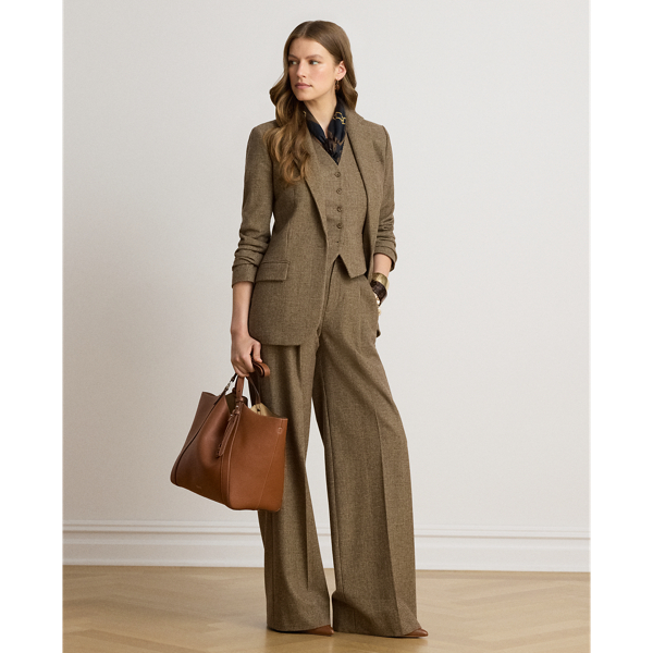 Petite - Pantaloni in lana spazzolata