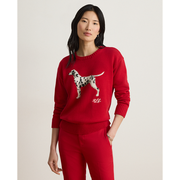 Petite - Maglia in cotone a intarsi con dalmata