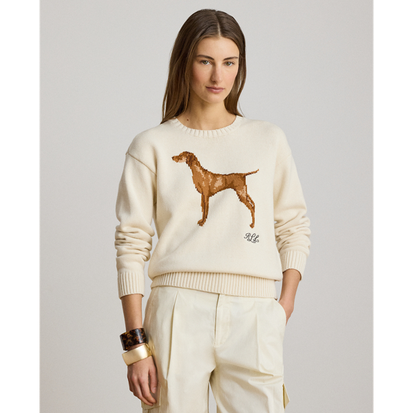 Petite - Maglia in cotone con bracco a intarsi