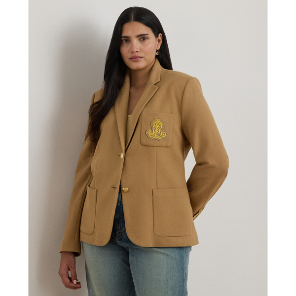 Lauren Woman Ralph Lauren Bullion Jacquard Blazer In Brown