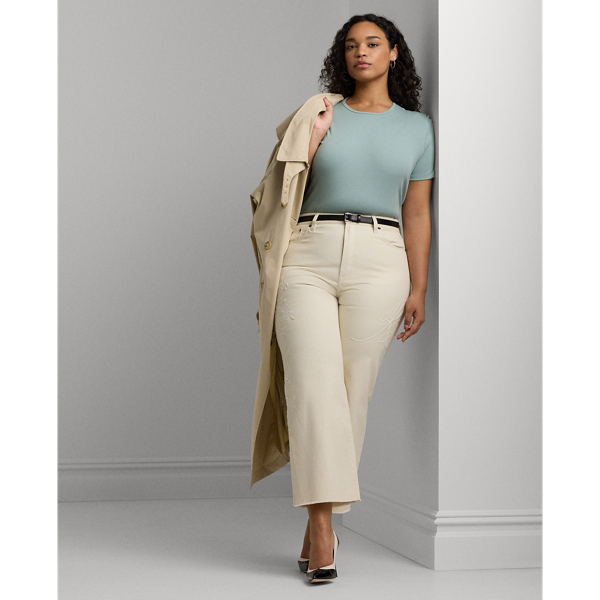 Lauren Woman High-rise Relaxed Cropped Jean In Mascarpone Cream Wash