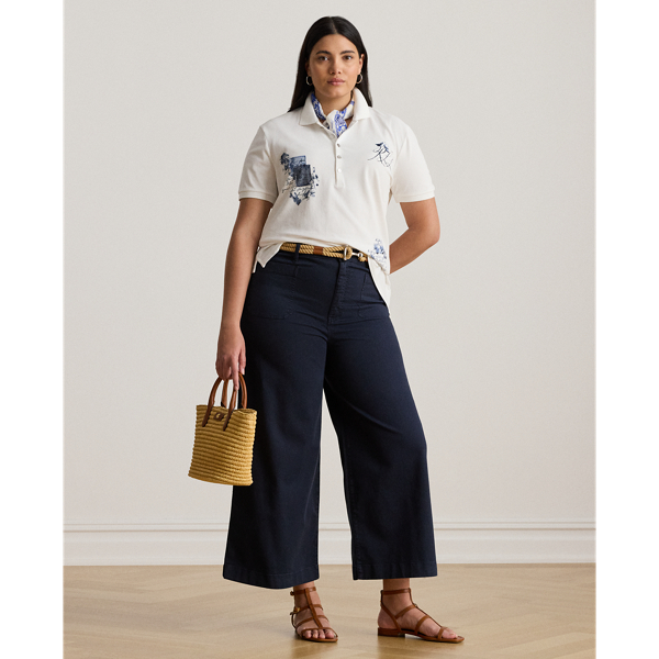 Lauren Woman Ralph Lauren Stretch Chino Wide-leg Cropped Pant