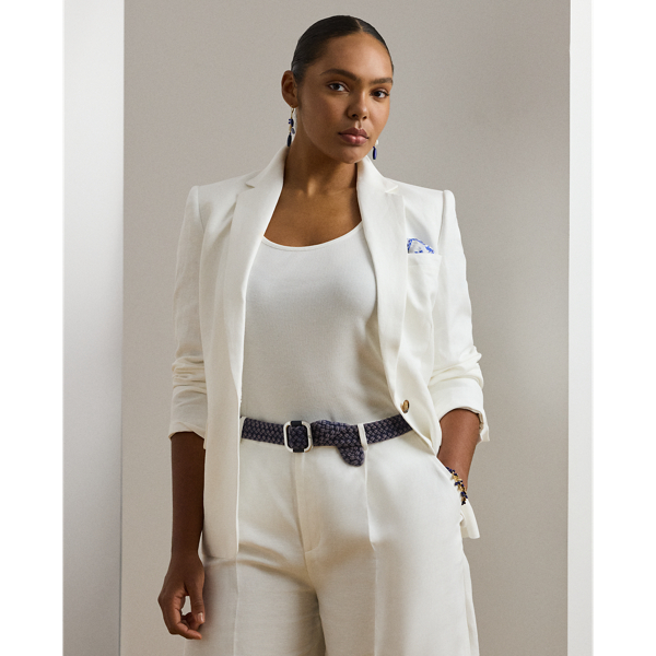 Lauren Woman Ralph Lauren Linen-blend Twill Blazer