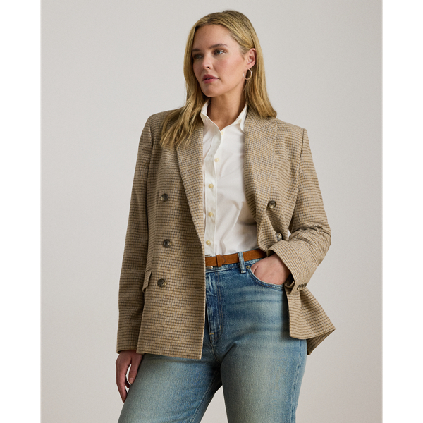 Lauren Woman Ralph Lauren Double-breasted Wool-blend Twill Blazer