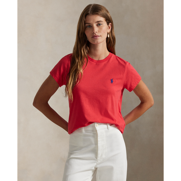 Cut for a straight fit, this cotton jersey crewneck tee has been washed for added softness and finished with our signature embroidered Pony.