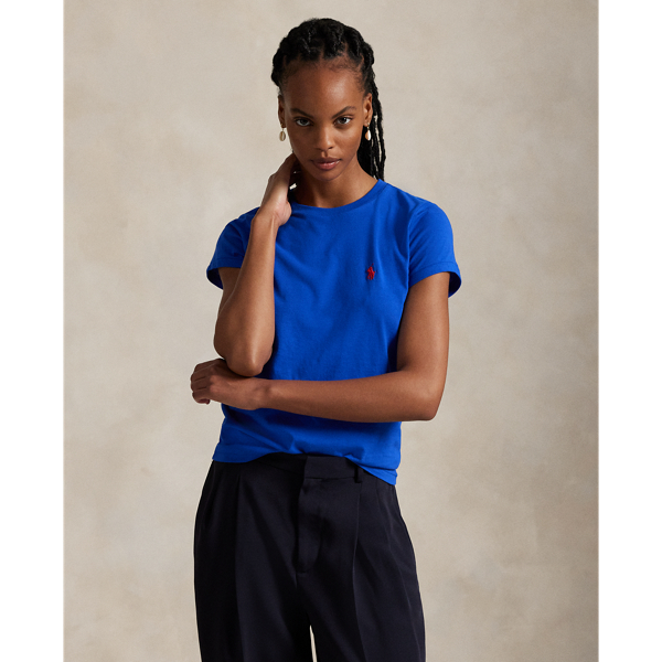 Cut for a straight fit, this cotton jersey crewneck tee has been washed for added softness and finished with our signature embroidered Pony.