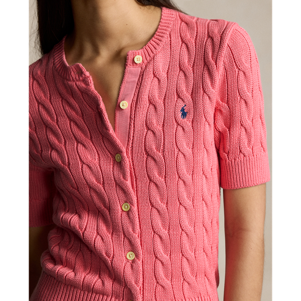 POLO RALPH LAUREN】ケーブルニット ショートスリーブ カーディガン 
