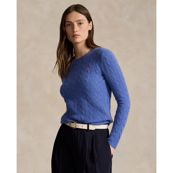 POLO RALPH LAUREN CABLE-KNIT WOOL-CASHMERE SWEATER