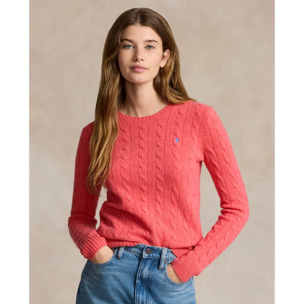 Polo Ralph Lauren Ralph Lauren Plaited Cotton Crewneck Pullover In Rosette Heather