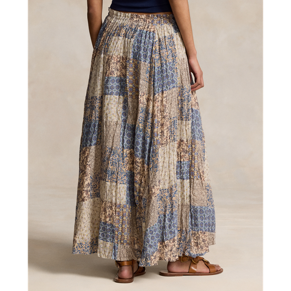 POLO RALPH LAUREN】パッチワーク クリンクルド コットン ガーゼ  