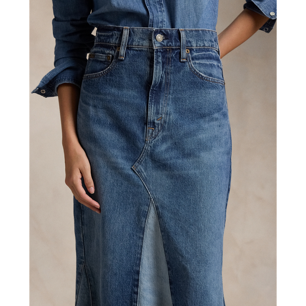 デコンストラクテッド パッチワーク デニム スカート | ラルフ  