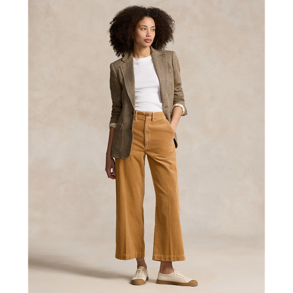 Polo Ralph Lauren Wide-leg Cropped Sailor Pants In Gold