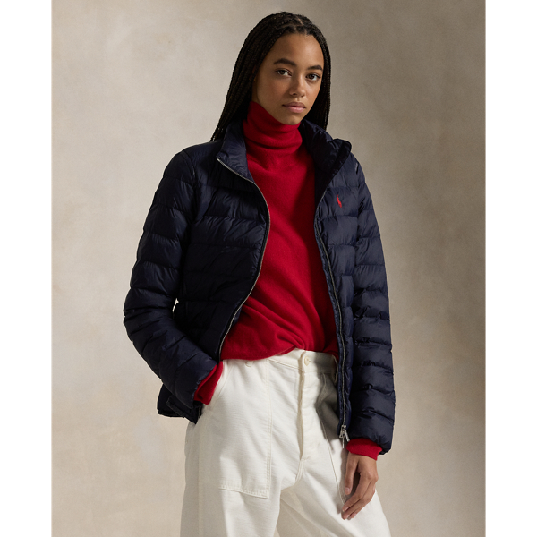 Ralph Lauren Water-repellant Packable Jacket In Blue