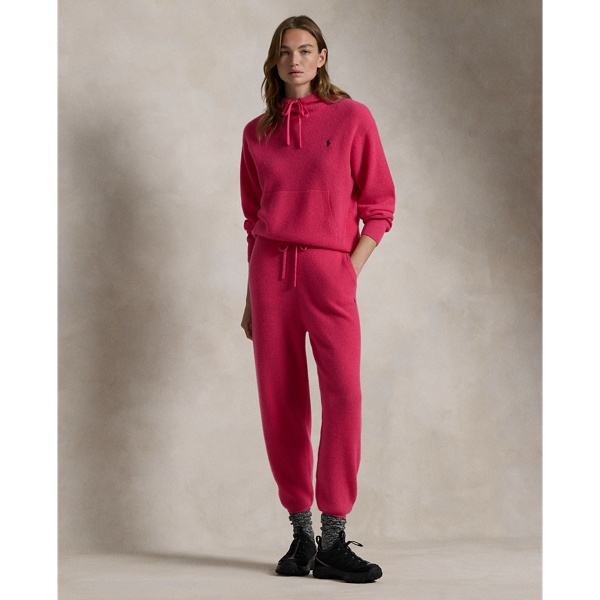 Polo Ralph Lauren Pink Pony Washable Cashmere Pant In Wild Raspberry